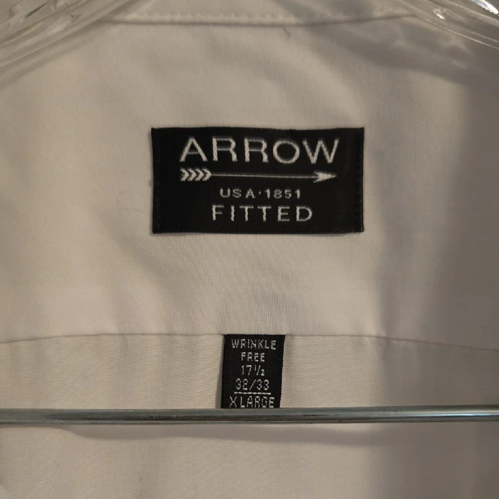 Arrow White Dress Shirt Classic Cotton Blend